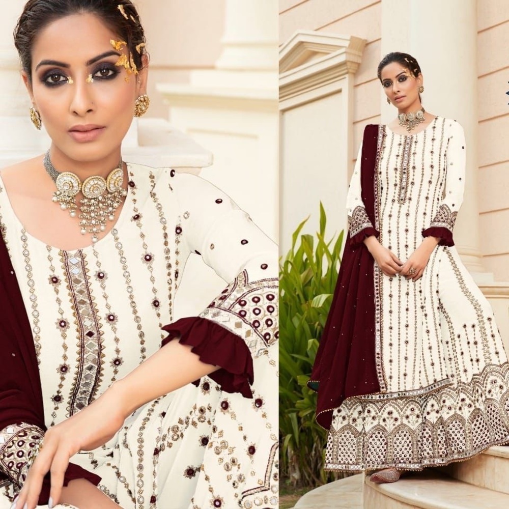 Indian Bollywood Pakistani Anarkali Dress Suit Salwar Plazzo Traditional Suit